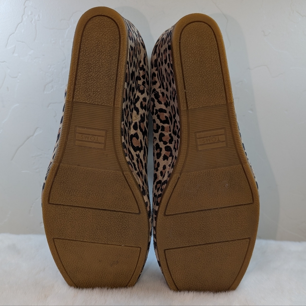 TOMS Kelsey Wedge Ankle Booties – Light Leopard Print – Size 10 - Picture 10 of 14